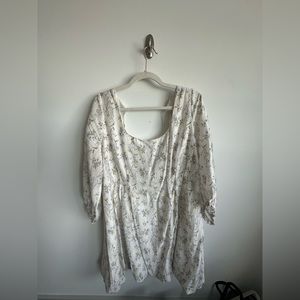 H&M x Brock Collection Floral Mini Puff Sleeve Dress - Size XL